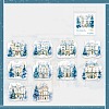 10PCS Winter Scenery PVC Self-Adhesive Stickers PW-WG524AB-02-1