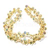Transparent Electroplate Glass Beads Strands EGLA-M030-01A-HP01-2
