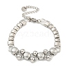 Non-Tarnish 304 Stainless Steel Rectangle & Round Ball Link Chain Bracelets BJEW-S153-03P-1