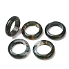 Natural Moss Agate Plain Band Ring RJEW-P044-01A-12-1