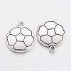 Tibetan Style Alloy FootBall/Soccer Ball Hobby Pendants TIBEP-S291-16-RS-2