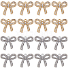 24Pcs 2 Colors Alloy Rhinestone Pendants ALRI-SC0001-46-1
