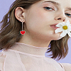 1 Pair Alloy Dangle Stud Earrings EJEW-LP0003-54RG-01-1