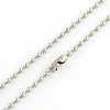 Tarnish Resistant 304 Stainless Steel Ball Chain Necklace Making NJEW-R225-08-2