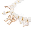 Synthetic Crackle Quartz & Natural Yellow Jade Beaded Stretch Bracelet BJEW-JB08527-03-4