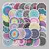 Mandala Theme Waterproof PVC Plastic Sticker Labels STIC-PW0006-01-1