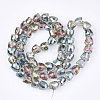 Electroplated Glass Beads EGLA-T016-01-B05-2