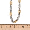 201 Stainless Steel 8 & Oval Link Chain Necklaces for Women NJEW-B143-03GP-5