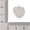 304 Stainless Steel Micro Pave Cubic Zirconia Pendants STAS-S131-15P-3