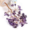 Natural Amethyst Chips Tree of Life Decorations DJEW-B013-03C-2