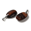 Dyed Natural Red Tiger Eye Pendants G-Z055-03P-20-2