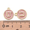 Golden Plated Alloy Enamel Charms ENAM-S118-07U-3