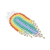 Glass Seed Beaded Big Pendants PALLOY-MZ00915-3