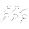 60Pcs 6 Styles Iron Split Key Rings FIND-TA0008-13-2