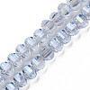 Electroplate Transparent Glass Beads Strands EGLA-N002-31-F06-1