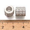 Rack Plating Brass Micro Pave Claer Cubic Zirconia European Beads KK-H508-16P-2