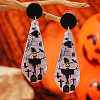 Halloween Cute Teardrop with Cartoon Pumpkin Ghost Stud Earrings EA7771-2-1