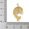 Rack Plating Brass Micro Pave Cubic Zirconia Pendants KK-G515-40G-01-3