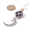 Moon 201 Stainless Steel Pendant Decorations HJEW-JM00958-04-3