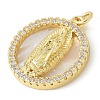 Brass Micro Pave Cubic Zirconia Pendants KK-K298-29C-G-2