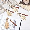  4Pcs 4 Style Ancient Musical Instrument Pipa Chinese Style Bookmark with Tassels for Book Lover AJEW-NB0002-72-3