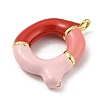 Brass Enamel Pendants KK-E093-03G-Q-2