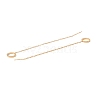 Long Chain with Open Ring Dangle Stud Earrings EJEW-A067-10G-3