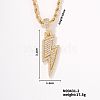 European and American Fashion Lightning Brass Rhinestone Pendant Necklaces HP4417-2-1