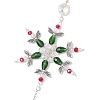 Christmas Glass Snowflake Pendant Decoration HJEW-TA00230-4