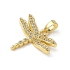 Brass Micro Pave Cubic Zirconia Pendants KK-I371-24G-2