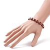 Gemstone Heart Beaded Bracelet for Women BJEW-JB08697-5