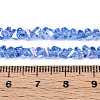 Electroplate Transparent Glass Beads Strands GLAA-N021-4mm-03-4