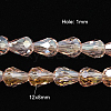 Electroplate Glass Beads Strands EGLA-D015-12x8mm-23-1