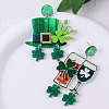 Creative Saint Patrick Style Acrylic Stud Earrings FS-WGAE93E-07-1