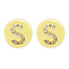 Brass Micro Pave Clear Cubic Zirconia Beads KK-T030-LA843-SX3-1