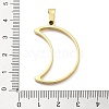 304 Stainless Steel Open Back Bezel Pendants STAS-Z091-05G-08-3