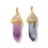 Natural Colorful Fluorite Pointed Pendants G-K329-68G-2