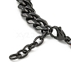 304 Stainless Steel & Natural Howlite Polygon Link Bracelets for Women BJEW-G717-16B-01-3