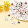 50Pcs 5 Colors Alloy Enamel Pendants ENAM-CJ0004-27-5