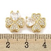 Brass with Clear Cubic Zirconia Charms KK-Q820-24G-3