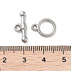 Non-Tarnish 304 Stainless Steel Ring Toggle Clasps X-STAS-A092-09G-P-3