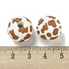 Printed Wood European Beads WOOD-G022-12C-3