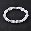 Natural Selenite Beaded Stretch Bracelets for Women BJEW-F481-01B-4