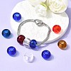 Mixed Color Handmade Rondelle Lampwork Large Hole European Beads X-GPDL-D003-M-1-4