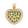 Brass Micro Pave Cubic Zirconia Pendants KK-A241-12G-02-1