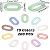 SUPERFINDINGS Transparent Acrylic Linking Rings OACR-FH0001-012-5