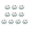 Brass Rhinestone Spacer Beads RB-YW0001-05B-02S-1