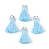 Polycotton(Polyester Cotton) Tassel Pendant Decorations X-FIND-S280-11-1