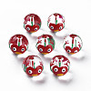 Transparent Glass Enamel Beads GLAA-N049-003-1