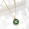 304 Stainless Steel Micro Pave Cubic Zirconia constellation Pendant Necklaces NJEW-R021-01G-03-2